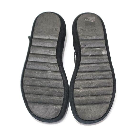 Theory Strappy Sandals Black Leather Size 7 Slingback Platform Comfort Shoes - Picture 9 of 9